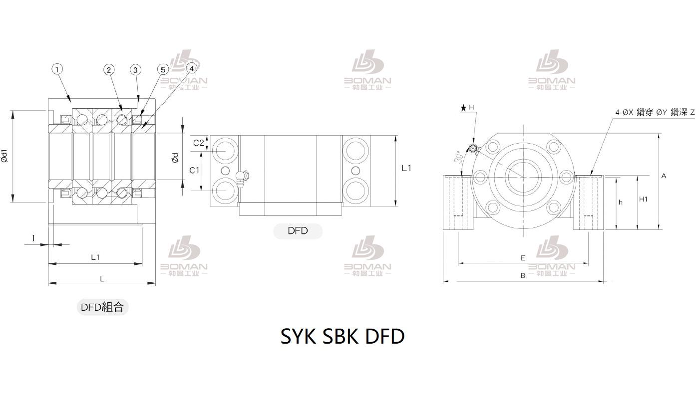 SYK MBCK35-I syk丝杆支撑座3d